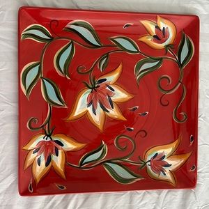 Southern Living Gail Pittman Square Bountiful Platter EUC as shown in the 📸